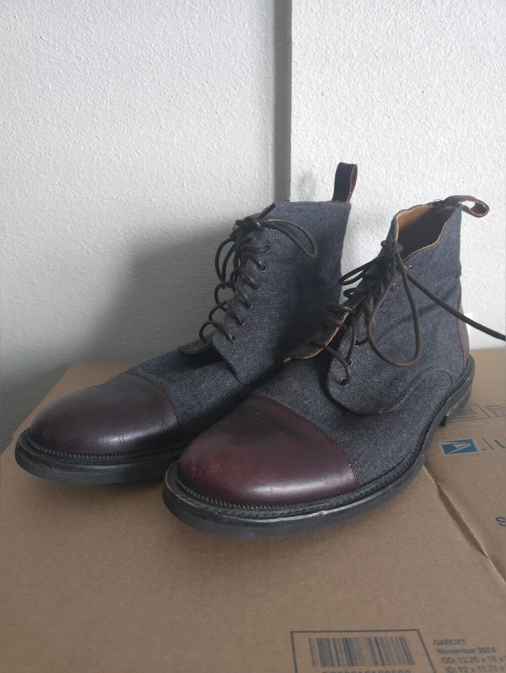 TAFT Men's Jack Wool Cap Toe Boots 44